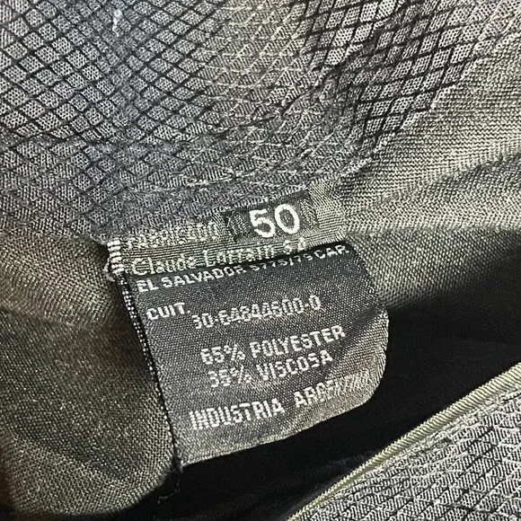 Vintage Yves Saint Laurent Trousers YSL Gray Wool Blend Dress Pants – Size EU50 - Picture 6 of 6